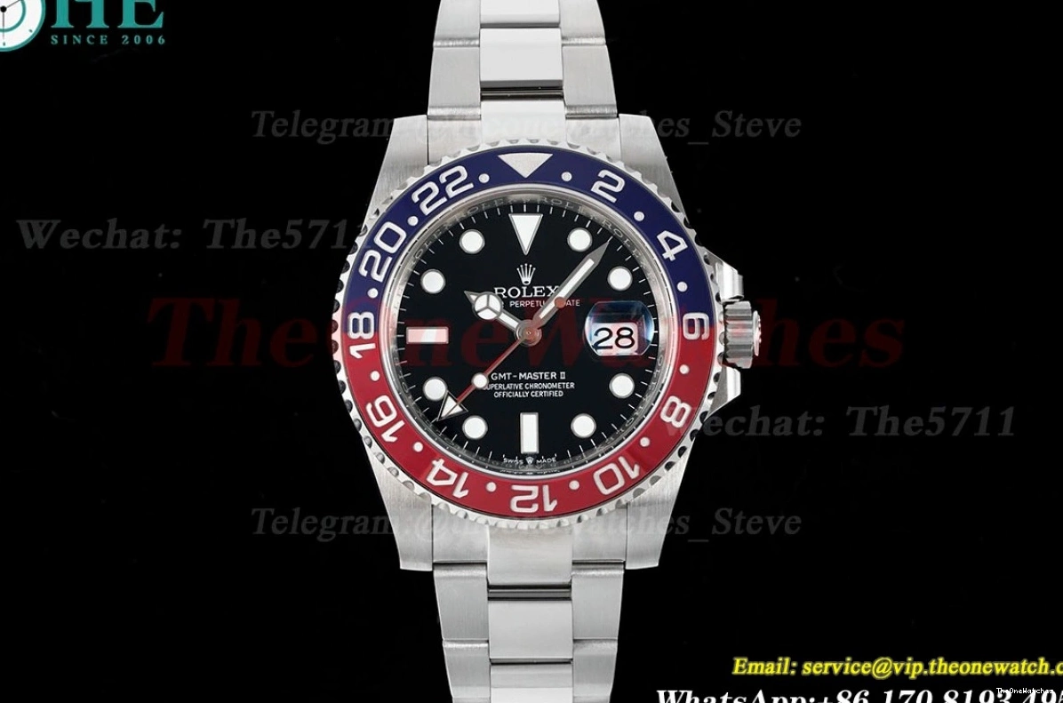 SS II GMT VR3285 40mm Oys EWEF Black Master SS Pepsi 126710 Dial 0423